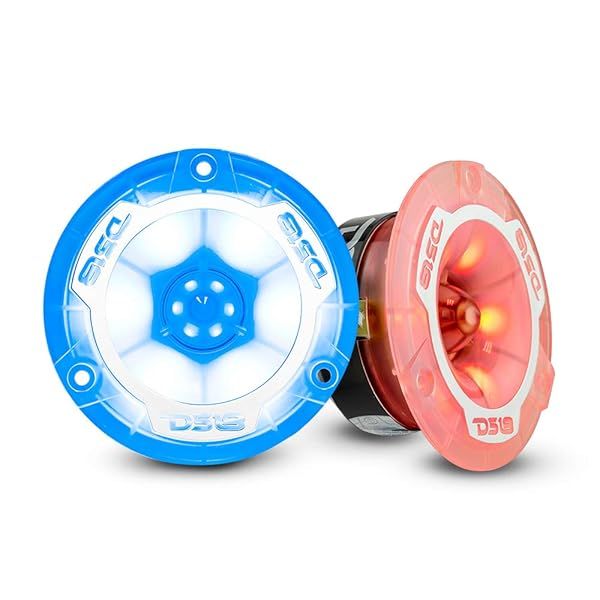 DS18 PRO-TW1L 3.8 Inch RGB Aluminum Super Bullet Tweeter 400W Max 200W RMS 4 Ohms Built in Crossover High Performance Audio Speakers