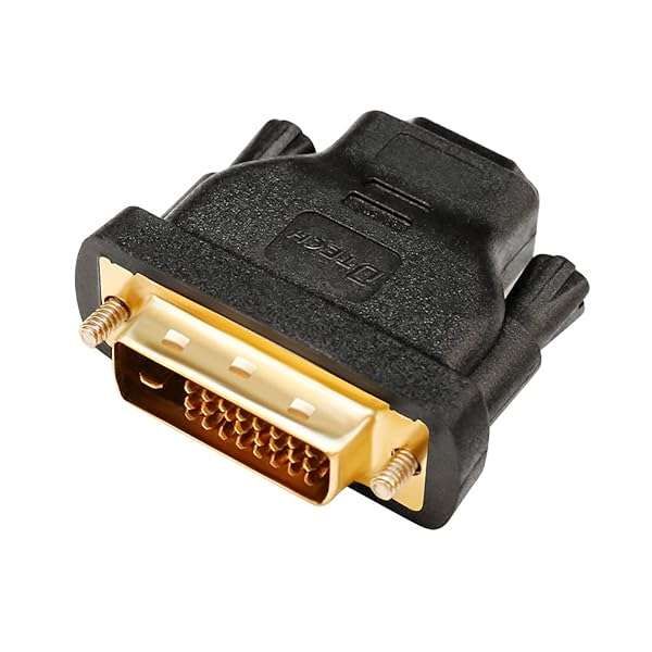 DTech DVI to HDMI Female Adapter - Bi-Directional DVI-D Converter for Easy Connectivity