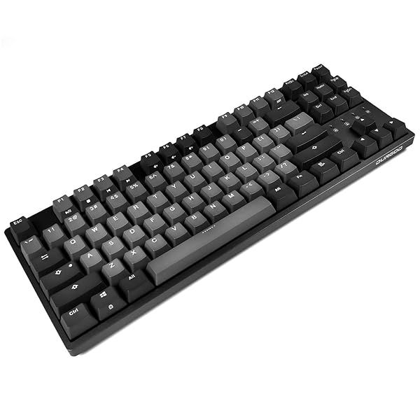 DURGOD Taurus K320 TKL Mechanical Gaming Keyboard - 87 Keys, PBT, NKRO, USB-C, Cherry Silent Red - Space Grey
