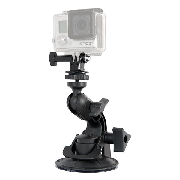 Delkin Devices Fat Gecko Mini Suction Camera Mount with GoPro Adapter Black for Secure and Versatile Mounting Solutions