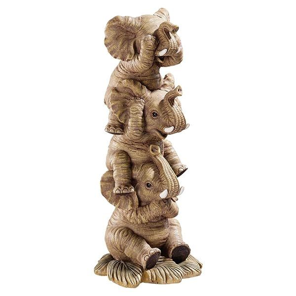 Design Toscano Hear-No, See-No, Speak-No Evil Elephants Statue - Medium Collectible Decor