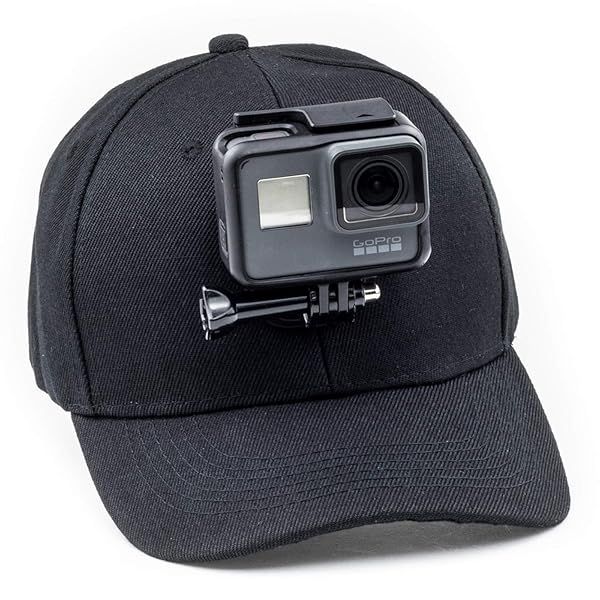 DigiCharge Baseball Cap with Action Camera Mount for GoPro, DJI, Akaso & More - Perfect for Hands-Free Filming!