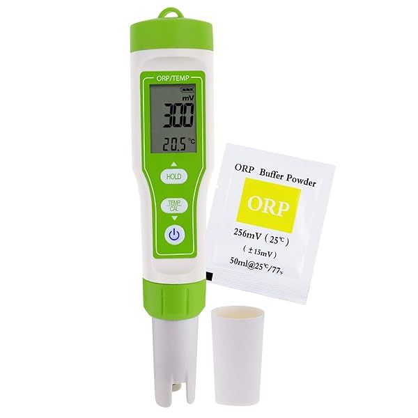 Buy Digital ORP Meter with Automatic Calibration & ORP Buffer Powder for Accurate Water Testing