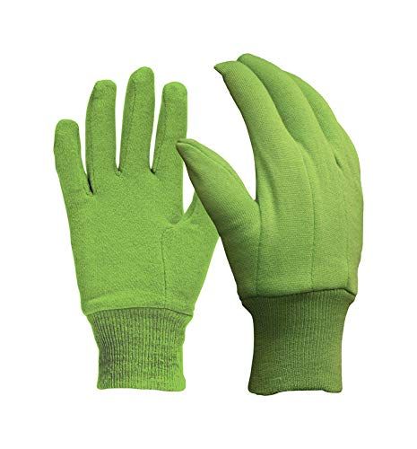 Digz M Jersey Cotton Garden Green Gloves: Durable Gardening Essential for Comfort & Style