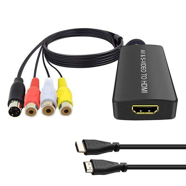 Dingsun S-Video to HDMI Converter - 1080P/720P for Wii U, PS2, PS3, Xbox, VCR & More