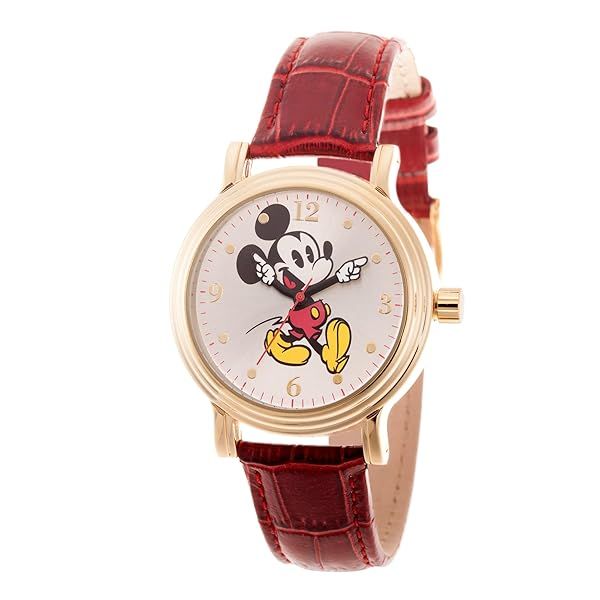 Disney Mickey Mouse Vintage Articulating Hands Analog Quartz Watch for Adults