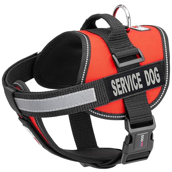 Dogline Unimax Service Dog Vest with Free ID Badge ADA Compliant Small Red