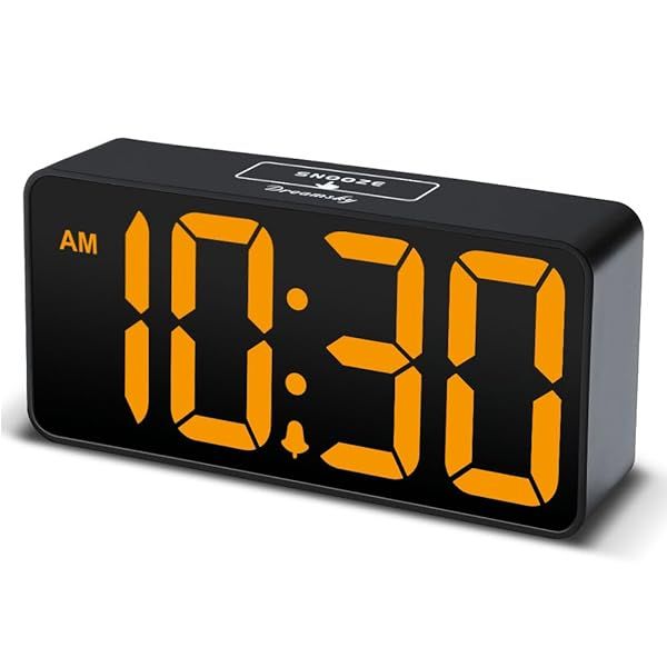DreamSky Small Digital Alarm Clock: Big Numbers, USB Charging, Adjustable Volume & Snooze for Bedroom