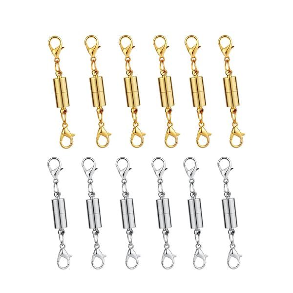 Buy Dsmile 12pcs Gold & Silver Magnetic Lobster Clasps for Jewelry - Perfect for Necklaces & Bracelets