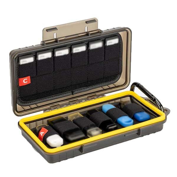 Durable USB Flash Drive Case: Organize 12 USB Drives & 24 Memory Cards, Water-Resistant & Shockproof Storage Solution