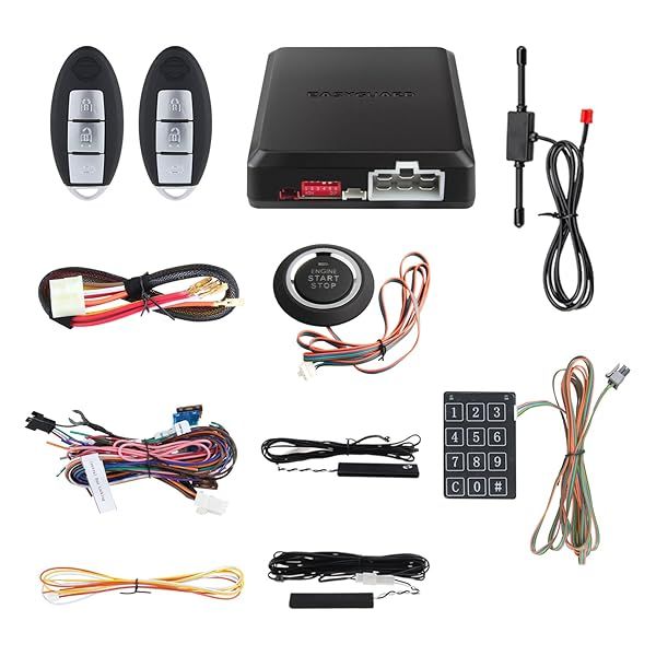 EASYGUARD EC002-NI Smart Key Car Alarm System with Remote Start and Touch Password Entry Universal Version