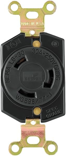 Buy EATON L630R Single Lock 30A 250V Receptacle - Durable Black Power Solution
