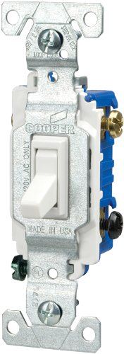 Buy EATON 1303-7W-BOX 15-Amp 120V 3-Way Toggle Switch - Non-Grounding, White | Standard Grade Wiring Solution