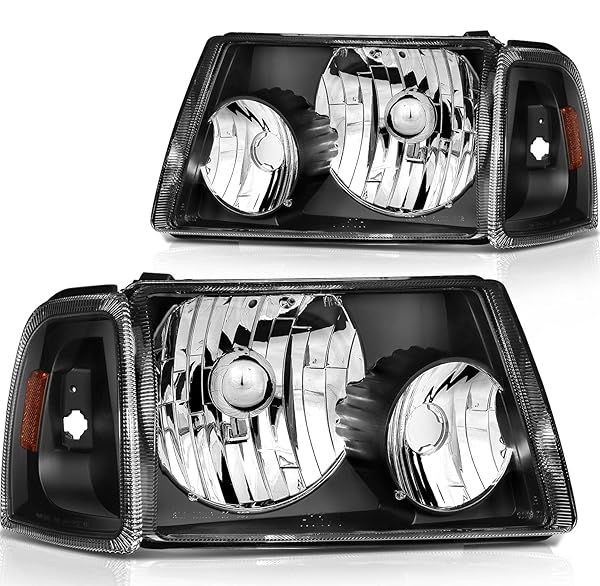 ECCPP Headlight Assembly for 2001-2011 Ford Ranger - Driver & Passenger Side Replacement