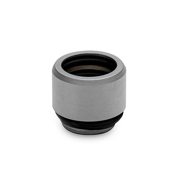 EKWB EK-Quantum Torque Micro HDP 12 Push-in Fitting for Rigid Tubing 12mm OD Satin Titanium