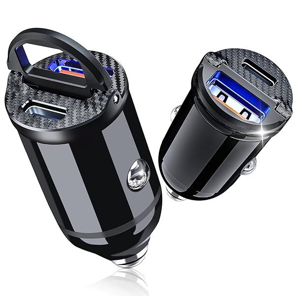 Electop Mini 30W Dual USB Car Charger 2 Pack Fast Charging Compact Design for Cars