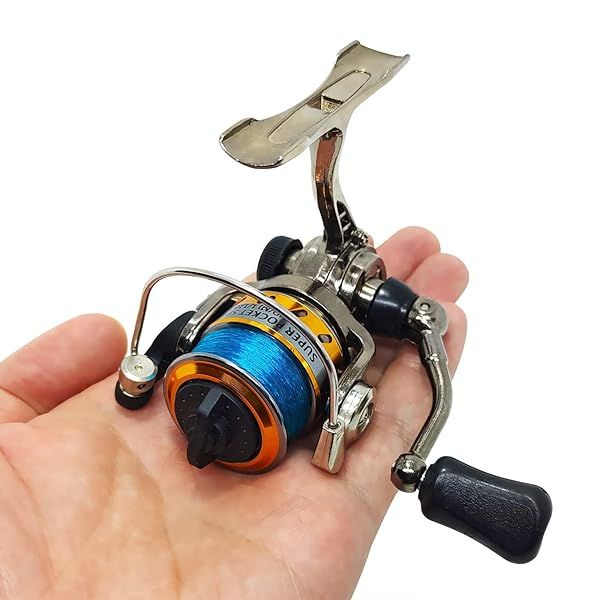EMMRAGNO Mini 100 Aluminum Fishing Reel: Compact Metal Spinning Wheel for Freshwater Fishing All Season