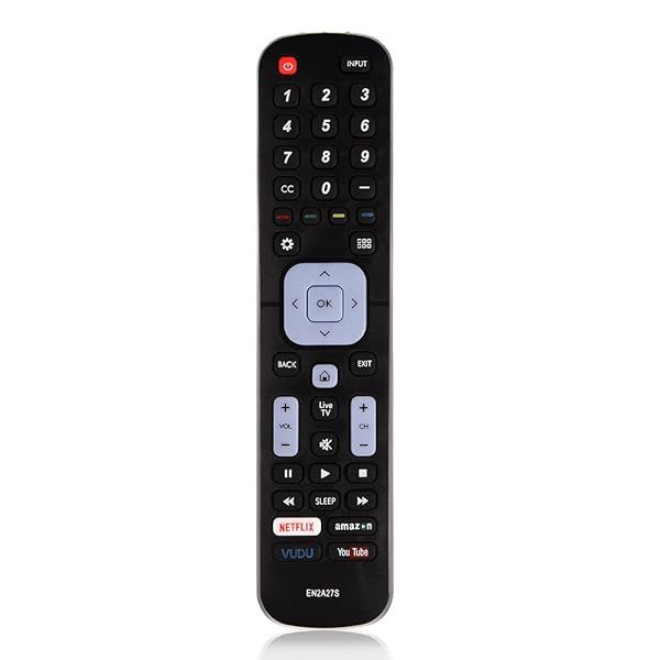 EN2A27S Remote Control for Sharp TV - Universal Replacement for LC-40N5000U, LC-43N5000U, LC-43N6100U