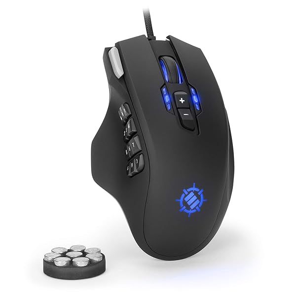 ENHANCE Theorem 2 MMO Mouse: 13 Programmable Buttons, RGB, 6 DPI Settings & Ergonomic Design for Gamers