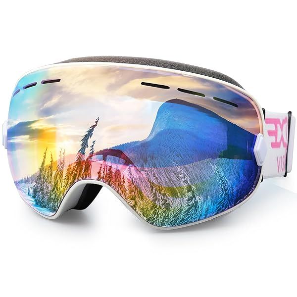 EXP VISION OTG Ski Snowboard Goggles for Men, Women & Youth - Anti-Fog, UV400 Protection, Pink Winter Sports Gear