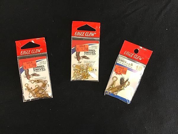 Buy Eagle Claw Barrel Swivel with Safety Snap #7 - Durable Fishing Gear for Anglers