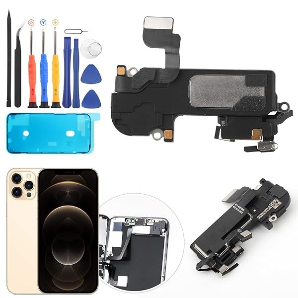 Earpiece Speaker for iPhone 12 Pro Max Ear Speaker Replacement for iPhone 12 Pro Max Speaker Replacement Light Proximity Sensor Flex Cable Earphone