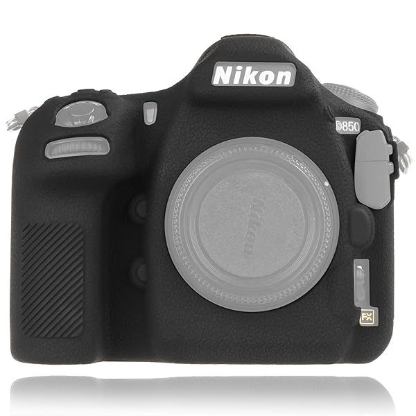 Easy Nikon D850 Hood Camera Case - Soft Silicone Rubber Protective Cover (Black)