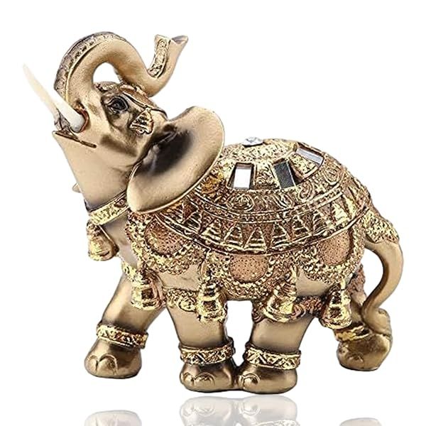 Thai Elephant Statue: Perfect Gift for Home & Shop Decor | Feng Shui Good Luck Decoration in 3 Sizes