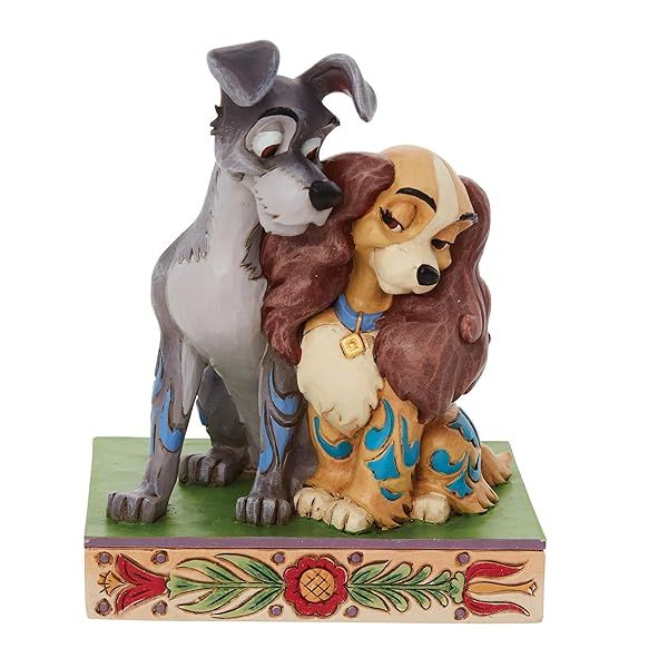 Enesco Disney Traditions Jim Shore Lady and The Tramp Love Figurine - 4.5 Inch Multicolor Collectible