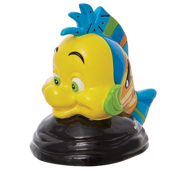 Enesco Disney Flounder Miniature Figurine by Romero Britto - 2.36 Inch Colorful Collectible