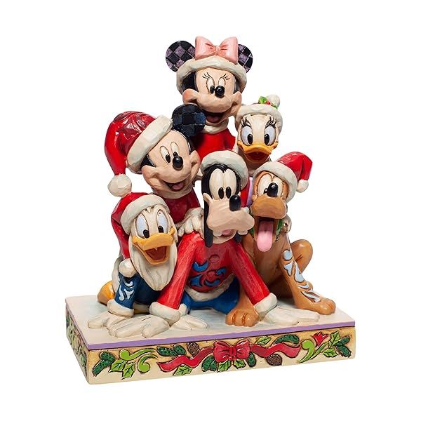 Enesco Jim Shore Disney Traditions Christmas Mickey Mouse Figurine - 5.91 Inch Multicolor Collectible