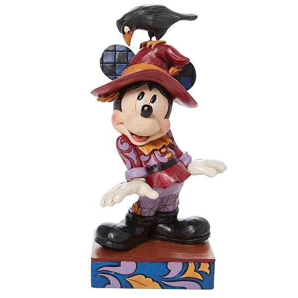 Enesco Jim Shore Disney Traditions Halloween Mickey Mouse Scarecrow Figurine - 7.625 Inch Multicolor Collectible
