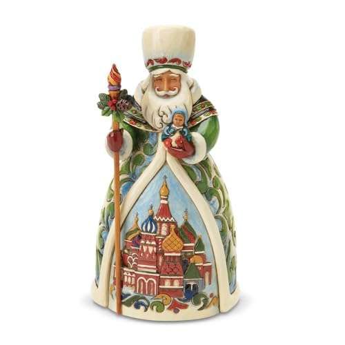 Enesco Jim Shore Russian Santa Figurine - 7 Inch Christmas Around the World Collectible