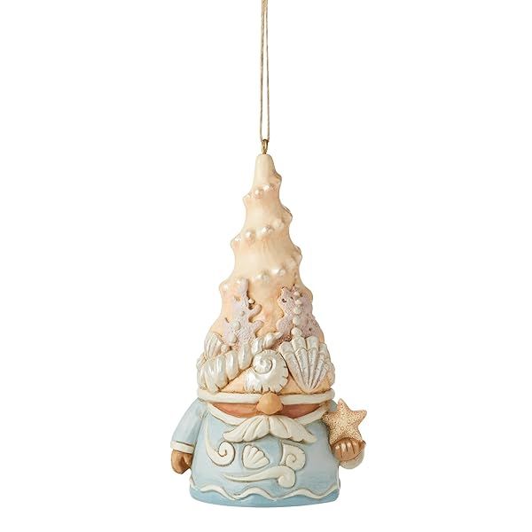 Enesco Jim Shore Coastal Gnome Hanging Ornament - 4.25 Inch Multicolor Decor
