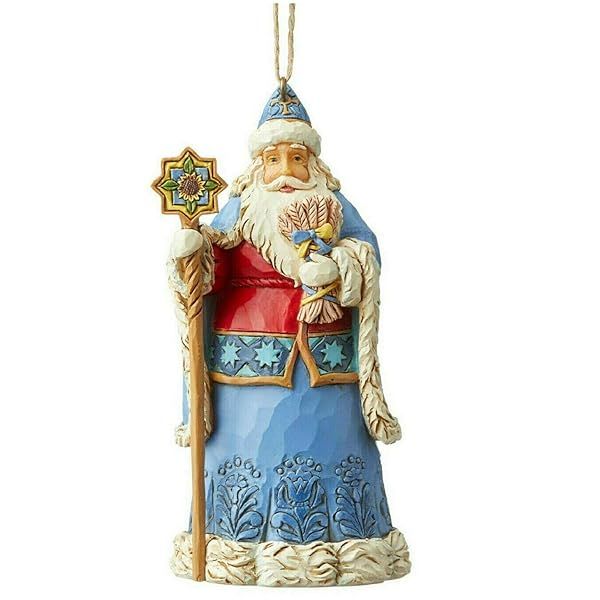 Enesco Jim Shore Santa's Around The World Ukraine Ornament - 4.72 Inch Multicolor Decor