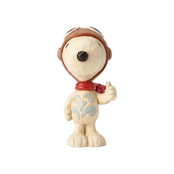 Enesco Jim Shore Peanuts Snoopy Flying Ace Miniature Figurine - 3 Inch Multicolor Collectible