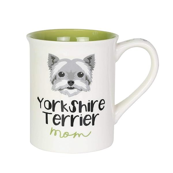 Enesco Our Name is Mud Yorkshire Terrier Dog Mom Coffee Mug - 16oz Multicolor Gift for Dog Lovers