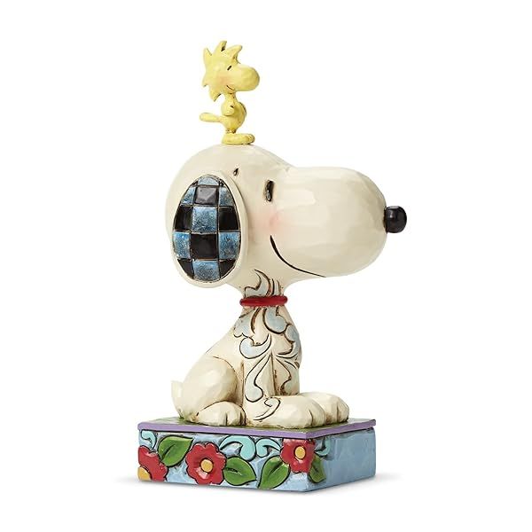 Jim Shore Snoopy & Woodstock Figurine - Enesco Peanuts Collection, 5-Inch Handcrafted Home Decor