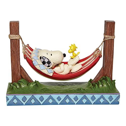 Enesco Peanuts Snoopy & Woodstock Hammock Figurine - 5.5 Inch Jim Shore Collectible