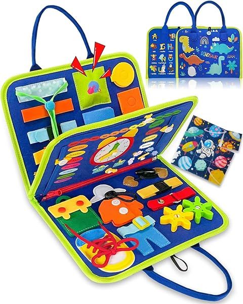 Exorany Busy Board Montessori Toys: Perfect Birthday Gifts for 1-4 Year Olds | Sensory & Educational Travel Toys for Toddlers