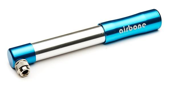 EyezOff Airbone EZ505 Blue Aluminum Bicycle Pump 130PSI for Schrader and Presta Valves