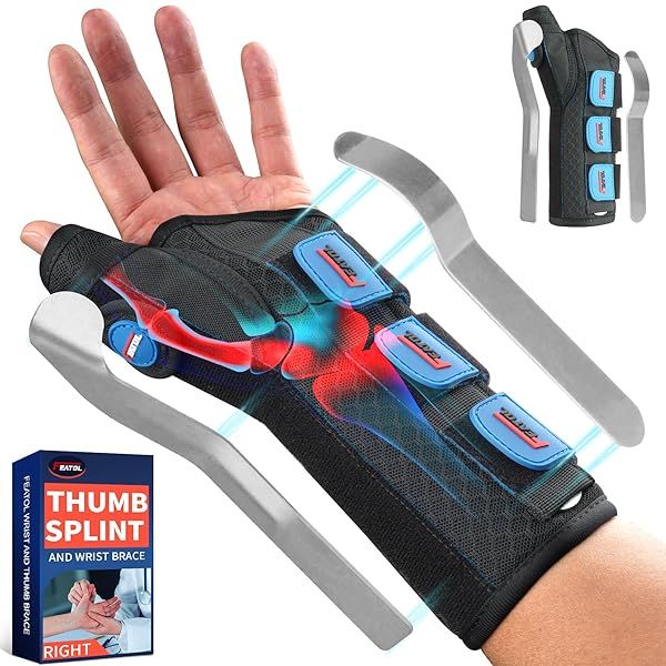 FEATOL Carpal Tunnel Wrist Brace Night Support for Dequervain's Tenosynovitis Tendonitis Arthritis Left Hand Medium Large
