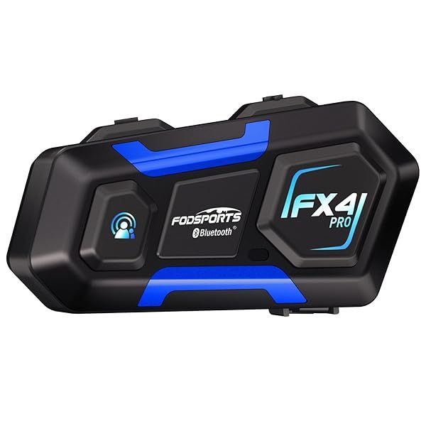 FODSPORTS FX4 Pro Bluetooth Intercom: 4-Rider Helmet Communication System with FM & Dual Mics