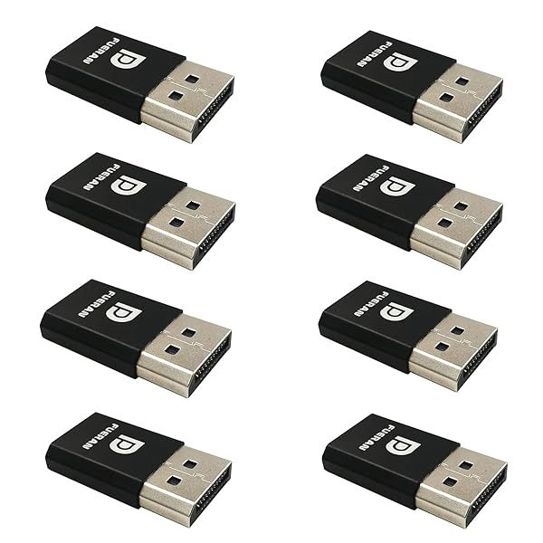 FUERAN DP Display Emulator EDID Plug 2K 4K Dummy Plug for DisplayPort Compatible 2560x1600 4096x2160 at 60Hz