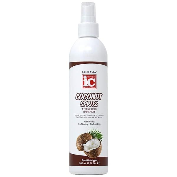Fantasia Spritz Coconut Xtreme Hold 12 Oz - Ultimate Hair Styling Spray for All-Day Hold