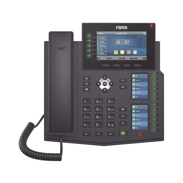 Fanvil X6U Color Display IP Phone with IPV4 IPV6 POE and Gigabit Ethernet for Enhanced Communication