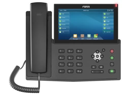 Fanvil X7 Enterprise VoIP Phone with 7 Inch Color Touch Screen and 20 SIP Lines for Enhanced Communication