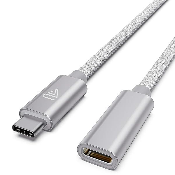 Faracent USB C Extension Cable 3.3Ft USB 3.2 Type C Male to Female for Docking Station MacBook Air Pro Dell XPS Surface Book Silver