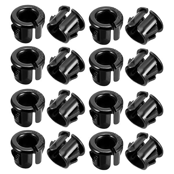 Fielect 100Pcs 10mm Nylon Cable Snap Bushing Grommet Protector for Panel Locking Hole Plugs Cover Black OSB-10