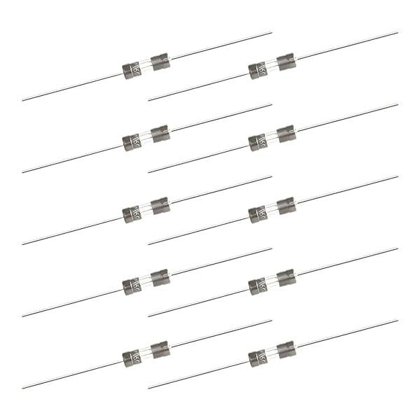 Fielect 20Pcs 250V 5A Slow Blow Axial Lead Glass Tube Fuses 3.6x10mm for Reliable Circuit Protection